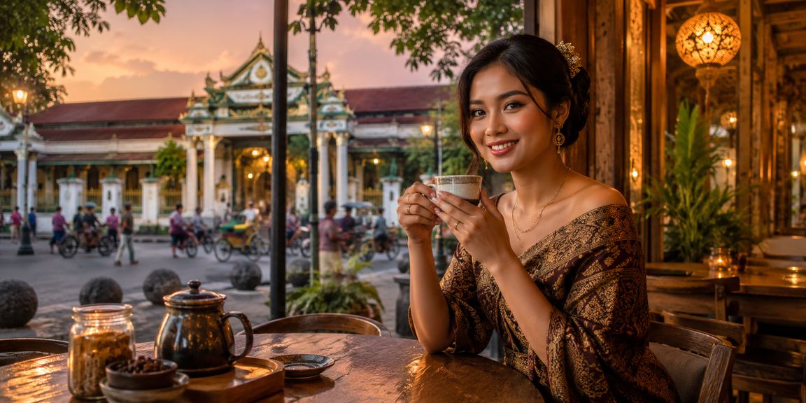 Pengguna mengakses platform taruhan online sambil minum kopi di kafe Vietnam
