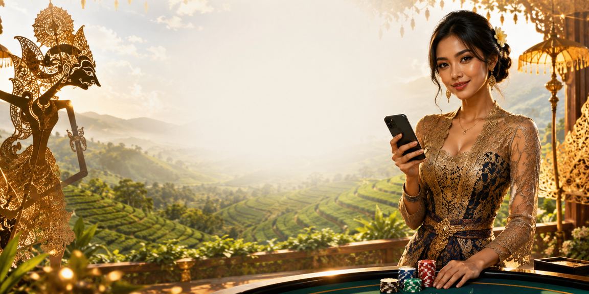 Pengguna membeli tiket lotre digital di festival dengan smartphone Android
